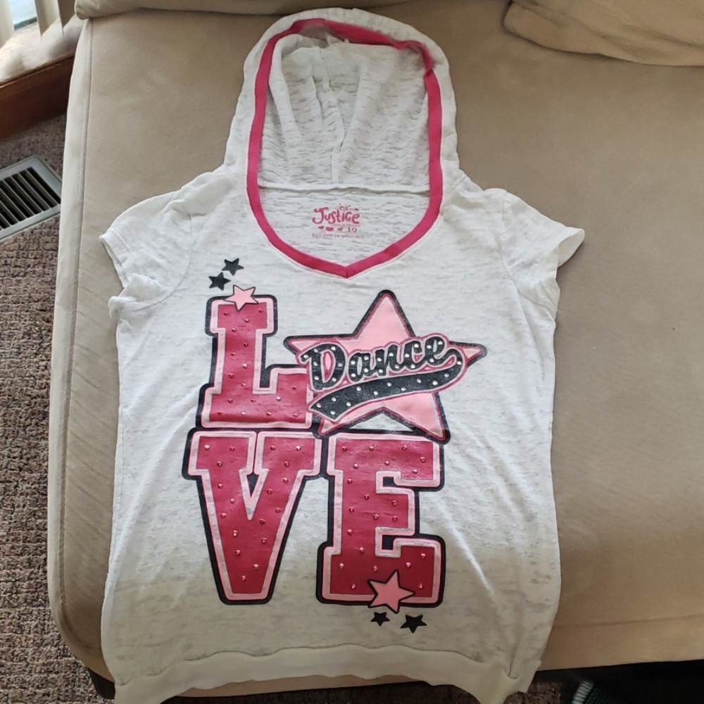 Girls short sleeve hoodie